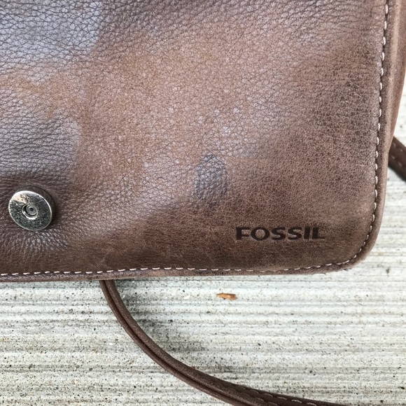 Fossil SL 8762 Brown Leather Crossbody Purse - Picture 6 of 6